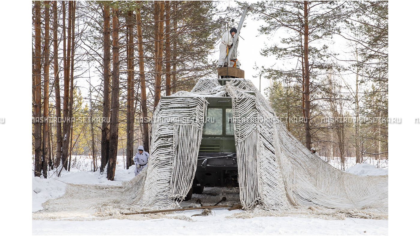 Маскировочный комплект МКТ-2С 12х18 м Снег без АП камуфляжная сеть картинка 24