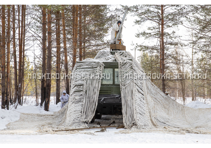 Маскировочный комплект МКТ-2С 12х18 м Снег без АП камуфляжная сеть картинка 1