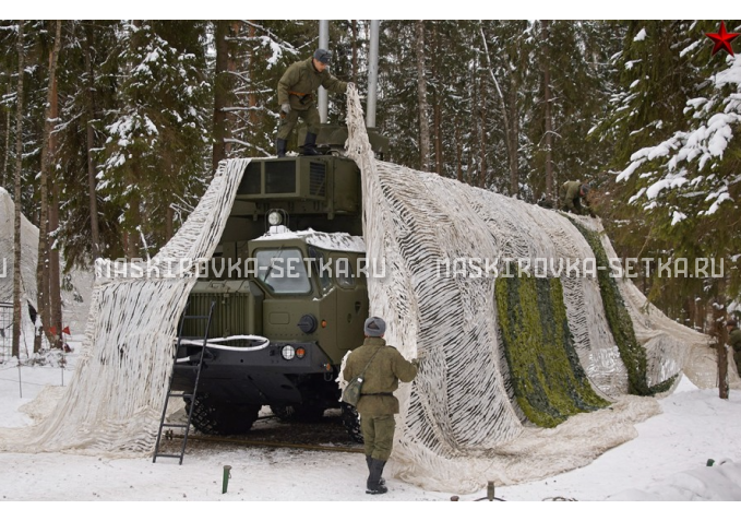 Маскировочный комплект МКТ-2С 12х18 м Снег без АП камуфляжная сеть картинка 8