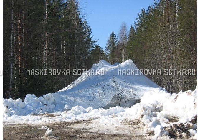 Маскировочная сеть Стандарт МКТ-2С Снег 3х3 м картинка 3